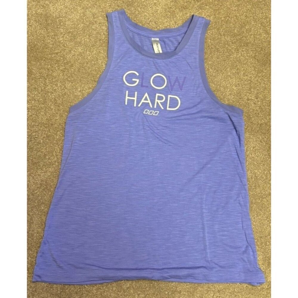 Lorna Jane Glow Hard Graphic Tank Top in Light Purple Women’s Size Medium